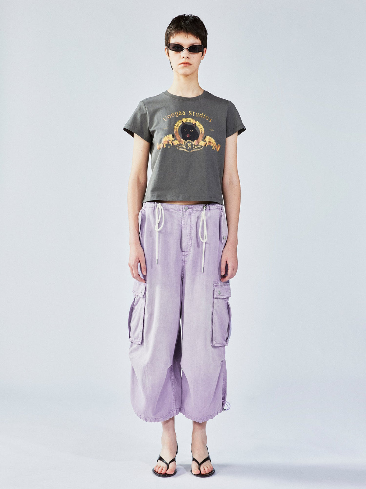 Tencel denim multi-pocket pants