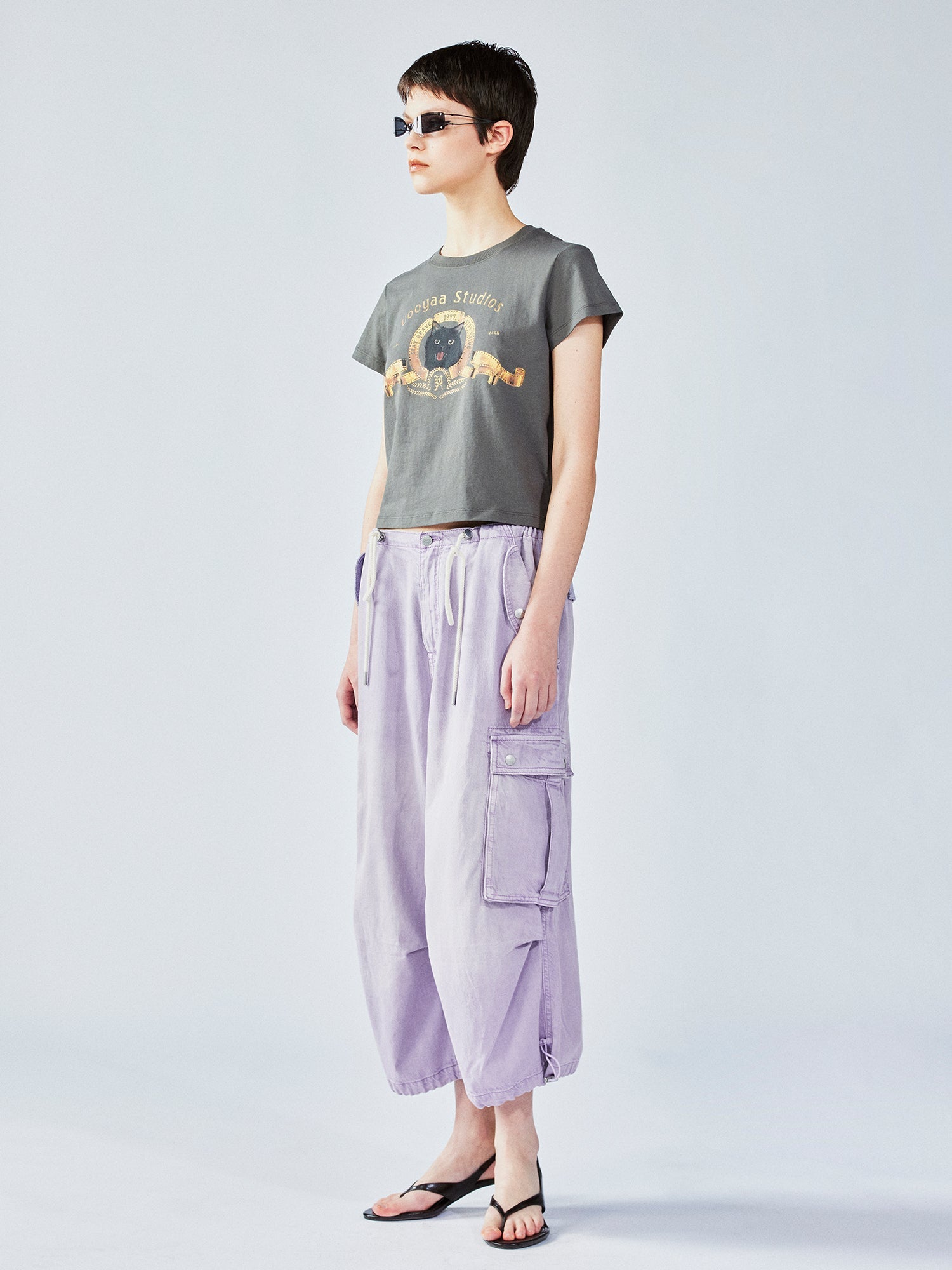 Tencel denim multi-pocket pants