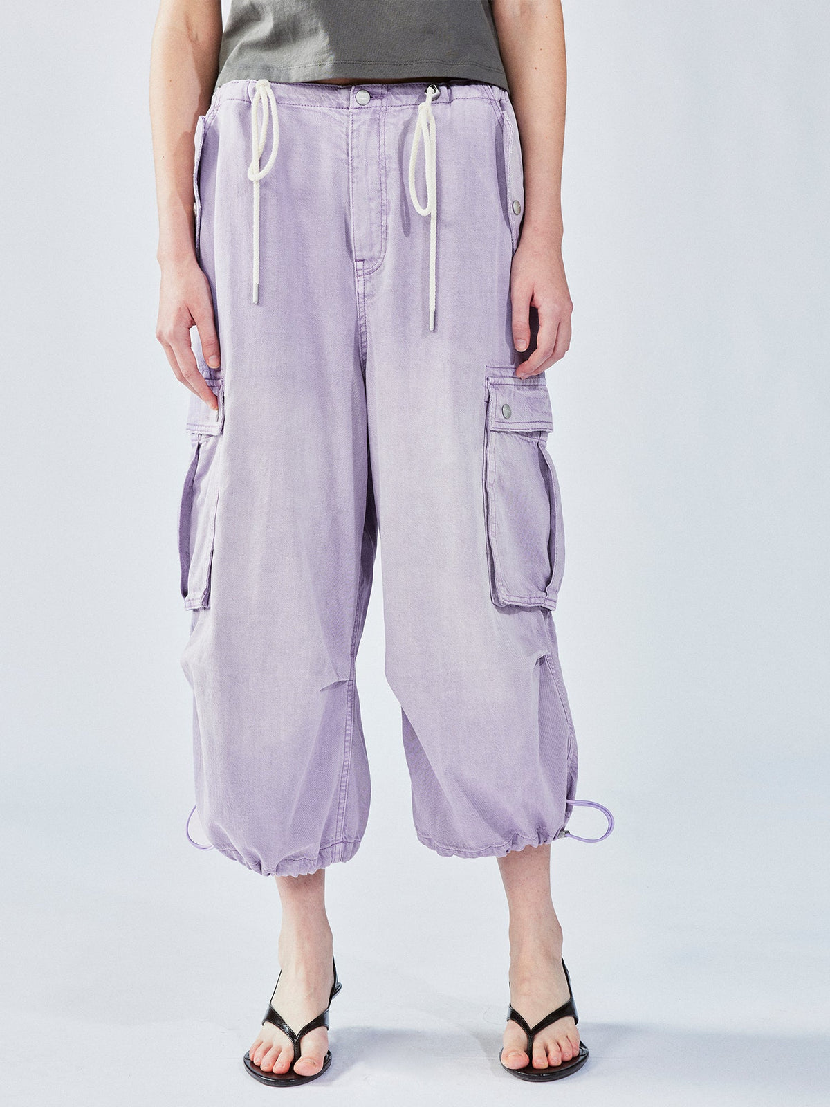 Tencel denim multi-pocket pants