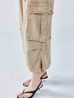 Tencel denim multi-pocket pants