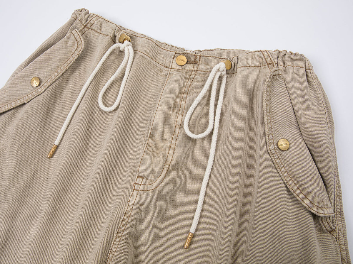 Tencel denim multi-pocket pants