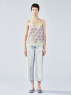 Vintage wallpaper-inspired floral lace cami