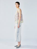 Vintage wallpaper-inspired floral lace cami