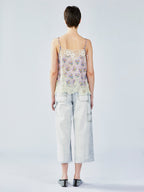 Vintage wallpaper-inspired floral lace cami