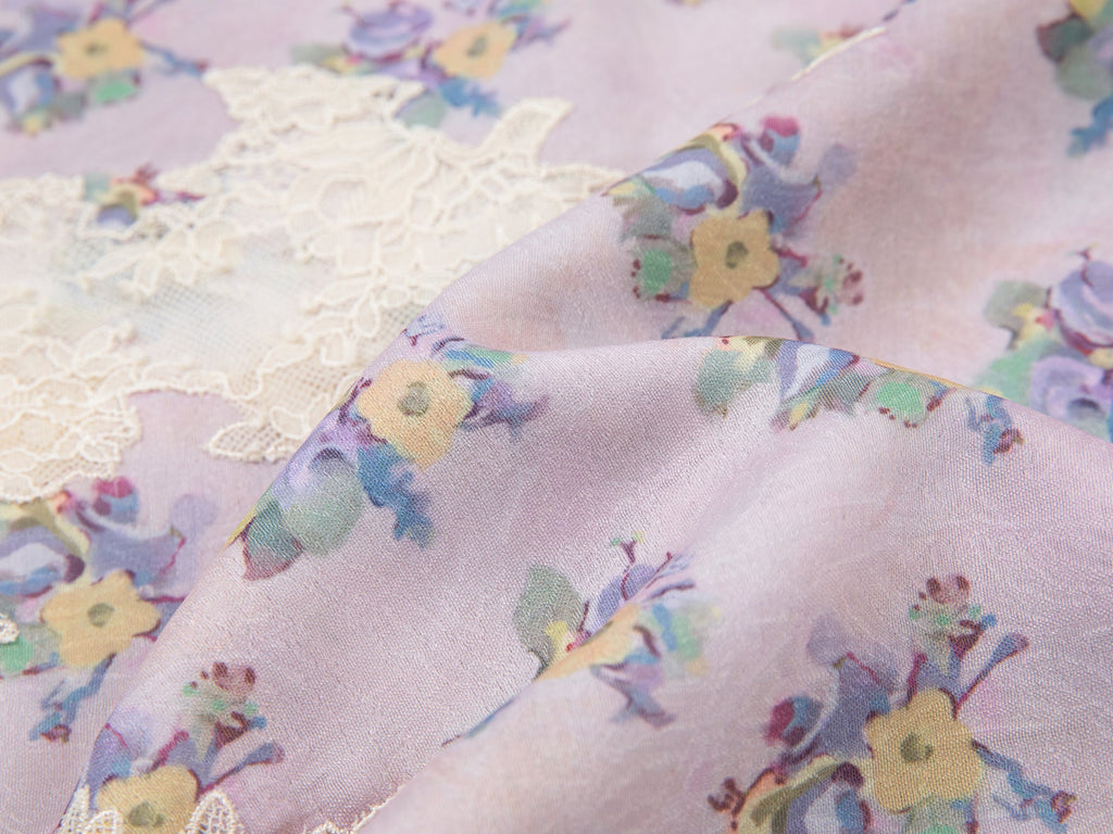 Vintage wallpaper-inspired floral lace cami