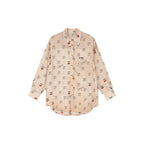 Hand-sketched dynamic cherry print shirt