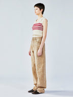 Retro striped POLO knit vest