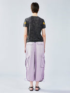 ‘Introverted personality type’ duck jacquard knit tee