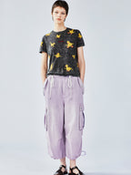 ‘Introverted personality type’ duck jacquard knit tee