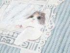 Knitted cat window scene T-shirt