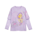 Hand-drawn duck lace layered tee