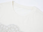Cat window scene appliqué T-shirt