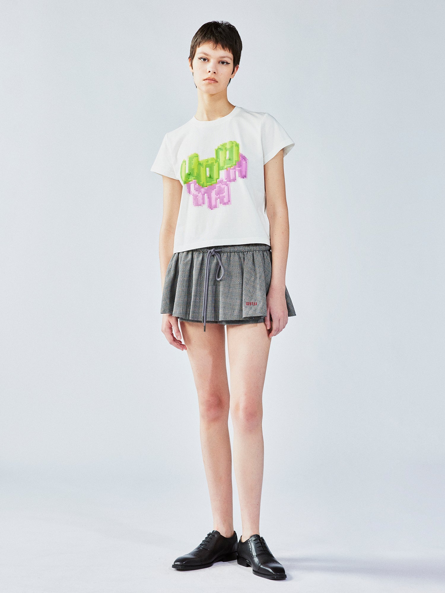 3D pixel logo print T-shirt