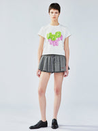 3D pixel logo print T-shirt