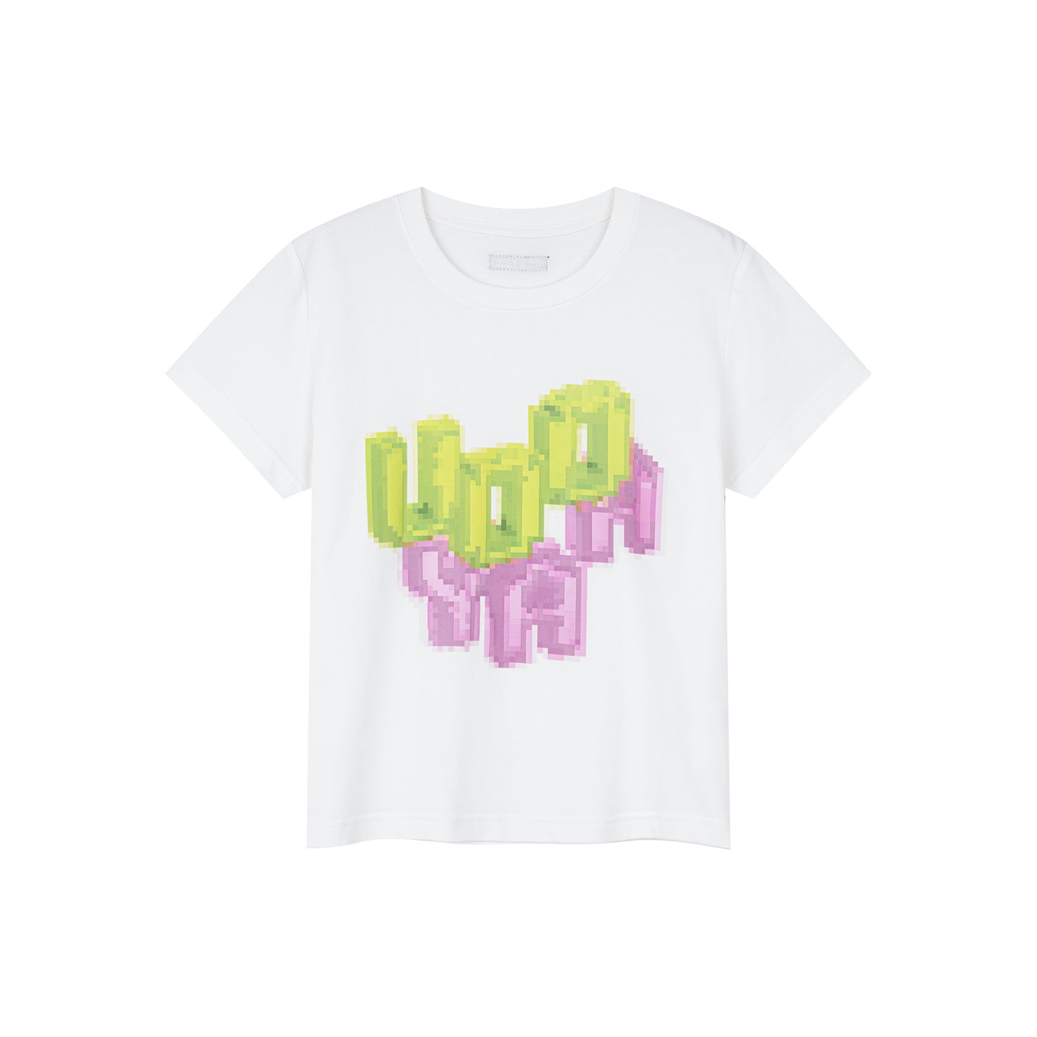 3D pixel logo print T-shirt