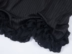 Satin bubble-hem dress