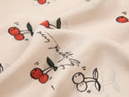 Hand-sketched dynamic cherry print pajama pants