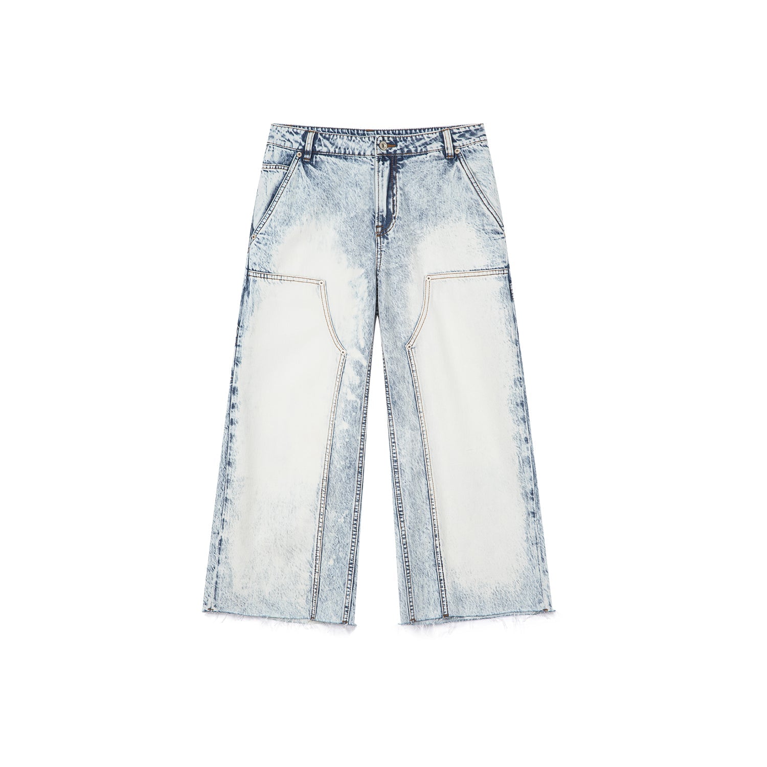 Tie-dye wash cropped cargo pants
