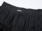 Satin bubble-hem skort