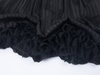 Satin bubble-hem skort