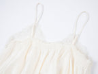 Tiered lace jacquard camisole