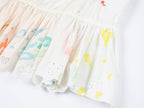 Graffiti ruffle tie-strap camisole