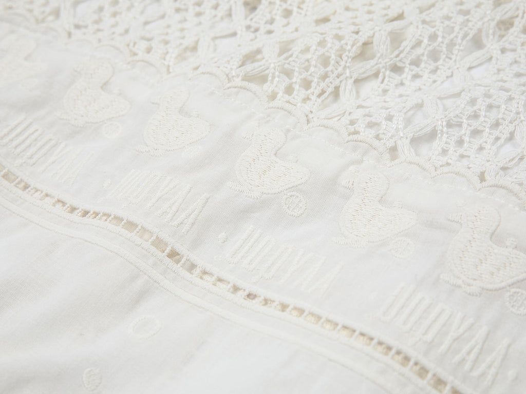 Cutwork embroidery patchwork shirt