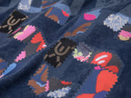 College tee with floral patchwork