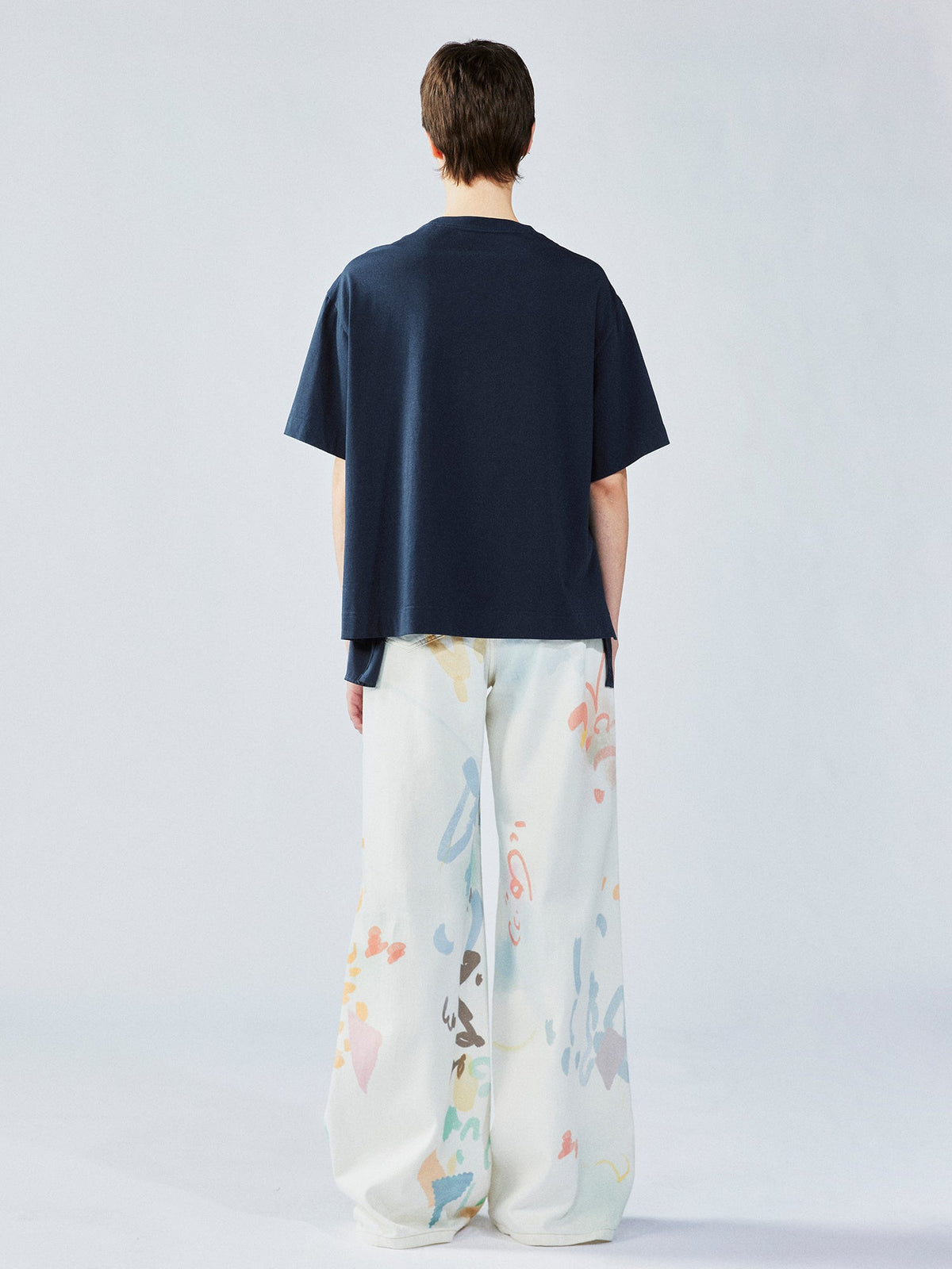 Lace satin ruched pullover