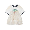 Ruffle-trim college pullover