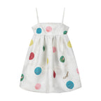 Oil-paint dot beaded dress