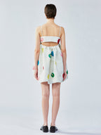 Oil-paint dot beaded dress