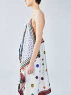 Asymmetrical scarf camisole dress