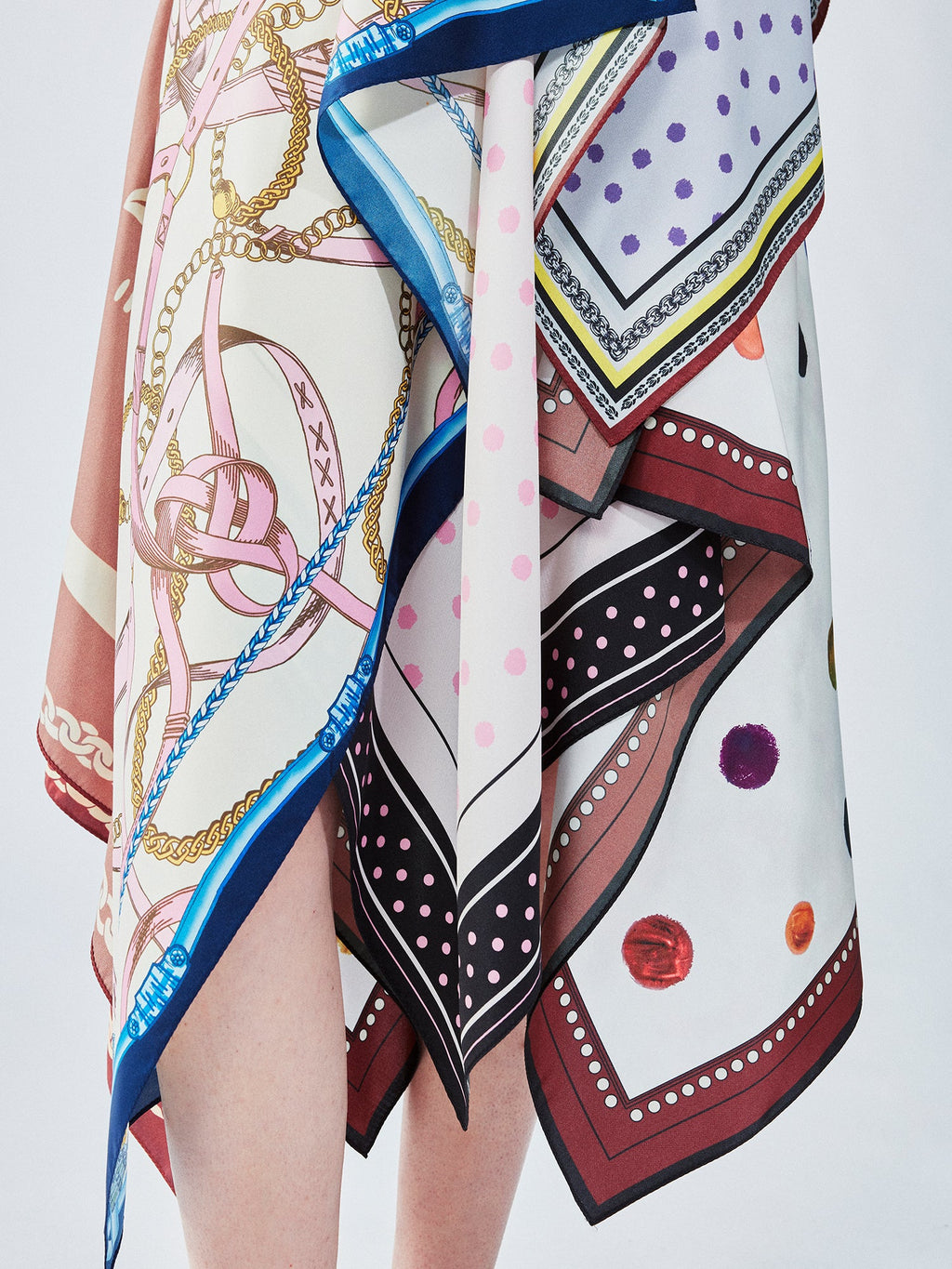 Asymmetrical scarf camisole dress