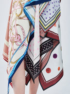 Asymmetrical scarf camisole dress