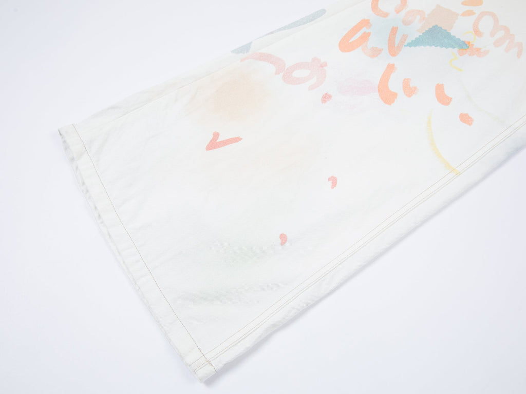 Graffiti straight-leg jeans