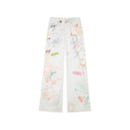 Graffiti straight-leg jeans