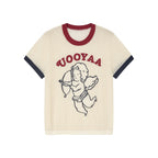 Love angel open-knit sweater tee
