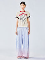 Love angel open-knit sweater tee