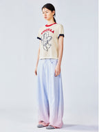 Love angel open-knit sweater tee