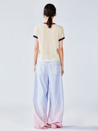 Love angel open-knit sweater tee