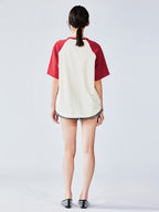 Cherry angel print raglan tee