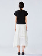 Little angel print bow tee