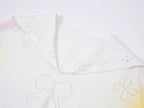 Openwork angel embroidery tencel denim pullover