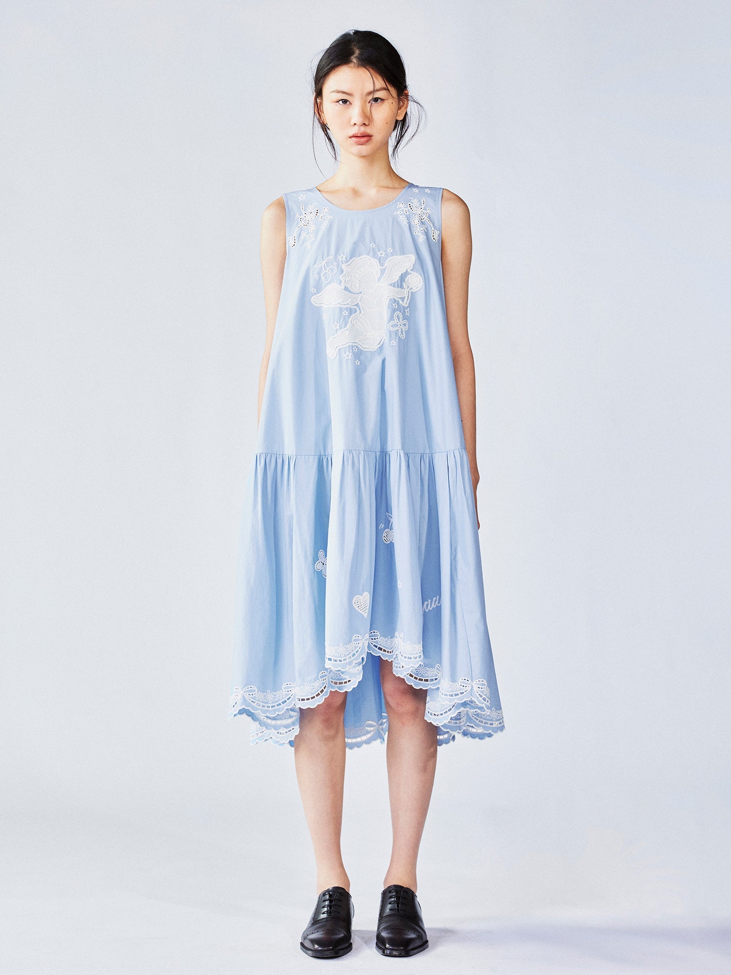 Angel embroidery tank dress