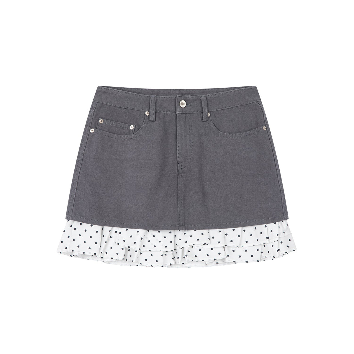 Two-in-one layered mini skirt