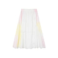 Openwork angel embroidery tencel denim skirt