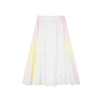 Openwork angel embroidery tencel denim skirt