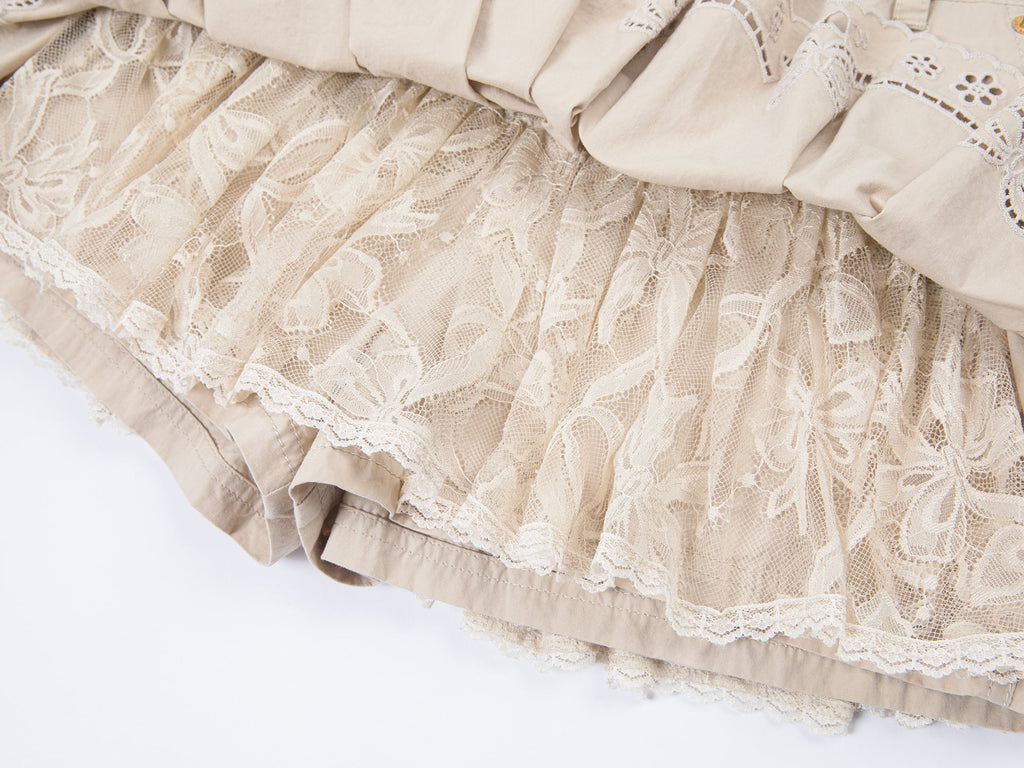 Hybrid pleated skort