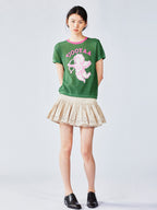 Hybrid pleated skort
